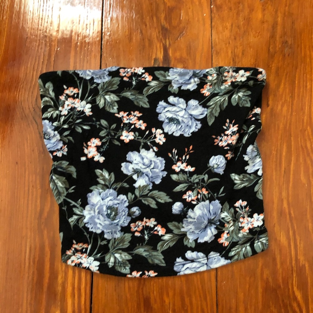 AMERICAN EAGLE floral tube crop top XS
